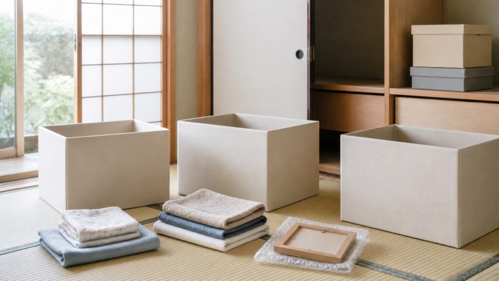 遺品整理の進め方｜相続・住居・大切な物を整理する順番の内容を表したイメージ画像