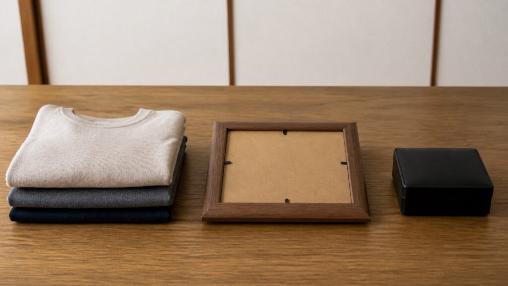 形見分けの品物別ガイド｜衣類・写真・貴金属を分ける前にの内容を表したイメージ画像