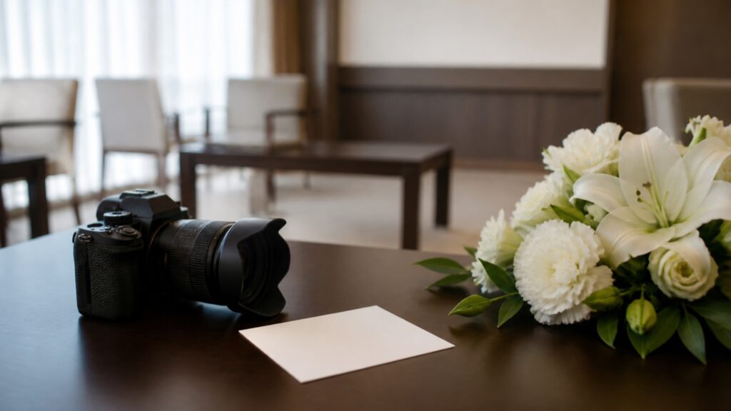 葬儀で写真を撮ってよい？遺族への確認と注意点の内容を表したイメージ画像
