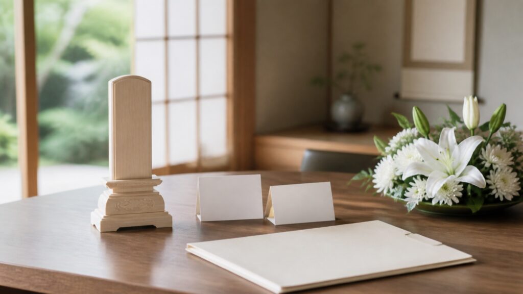 戒名を付けない葬儀はできるか｜菩提寺と納骨先の確認の内容を表したイメージ画像
