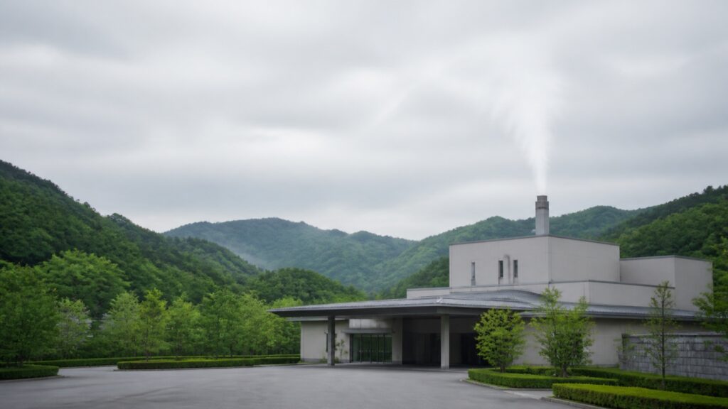 火葬場の煙が黒や白に見える理由｜設備と問い合わせ先の内容を表したイメージ画像