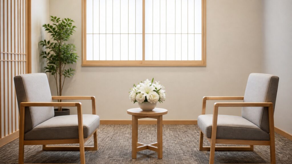 葬儀の場面におけるご遺族へのお声掛けの際気を付けたい言葉の使い方などについての内容を表したイメージ画像