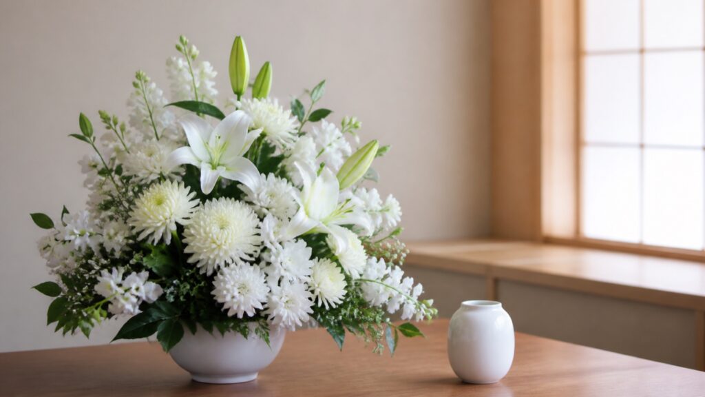葬儀やお仏壇で使ってはいけないお花とは？の内容を表したイメージ画像