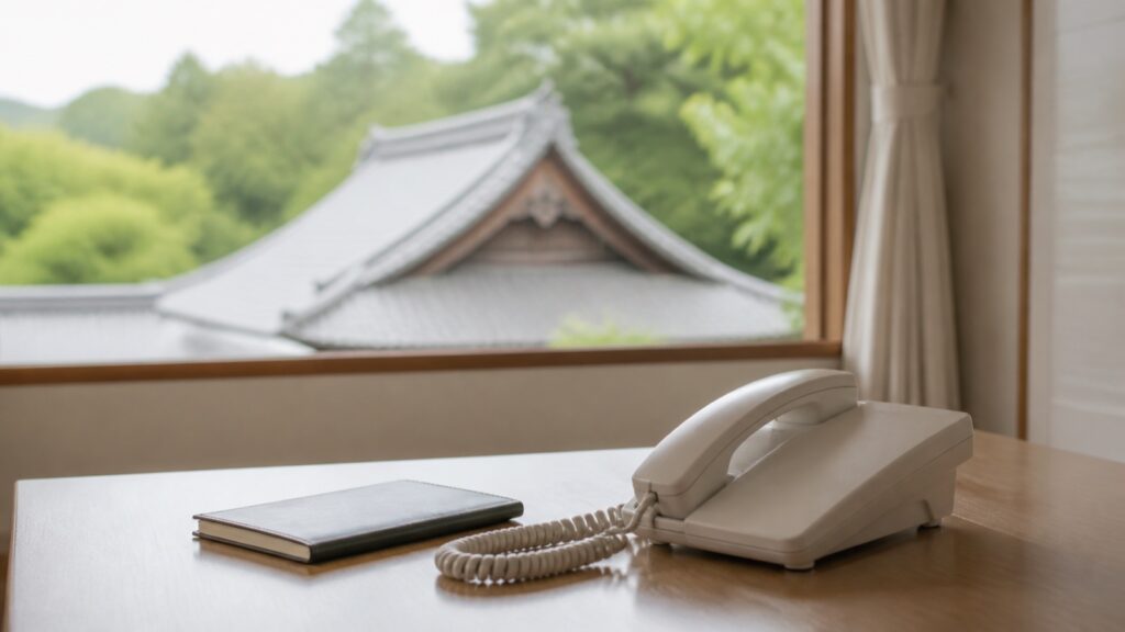 葬儀でお寺に連絡する際の流れや気をつけたい点。タイミング等についての内容を表したイメージ画像