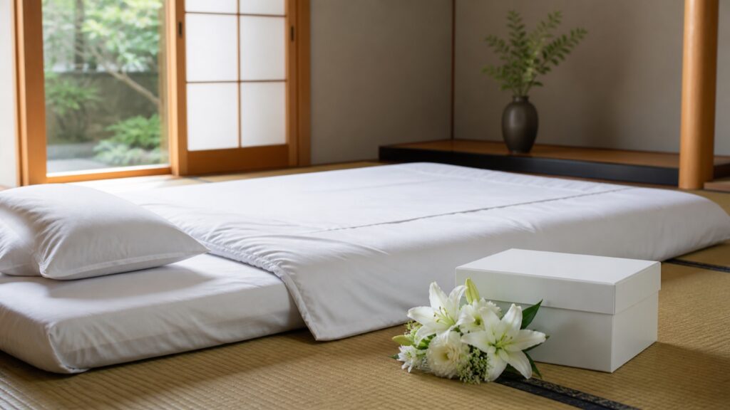 ご遺体安置を自宅で行う場合の事前準備などについての内容を表したイメージ画像